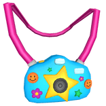 (1.0) Camera with Stickers - Blue