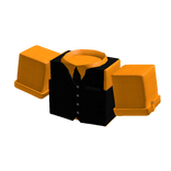 {1.0} Orange Shirt & Formal Black Vest