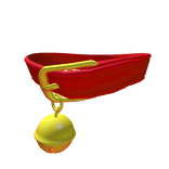 (1.0) Red Oversized Gold Bell Collar