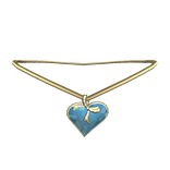 (1.0)Heart Aquamarine Necklace