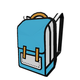 2D Blue Backpack