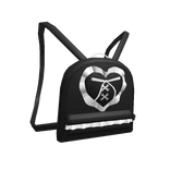 3.0 Black Lacey Heart Backpack