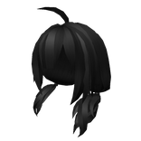 [3.0] Black Undone Pigtails Hair