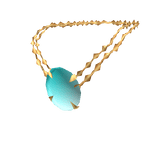 3.0 Color Changing Necklace Gold - Blue to Pink