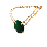 3.0 Color Changing Necklace Gold - Ruby to Emerald