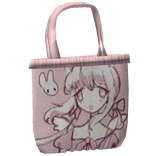 [3.0] cute bunny angel girl tote bag white pink