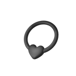 3.0 Heart Nose Piercing - Black