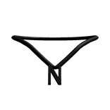 3.0 Initial Necklace - N in Black