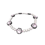 3.0 Kitty Paw Pearls Necklace - Black