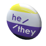 3.0 Pronoun Pin: He / They Non Binary