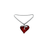 (3.0)Heart Silver Ruby Necklace