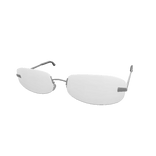 90's White Frameless Sunglasses