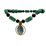 Jade Necklace with Shell Pendant item