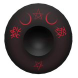 Red Luck and Happiness Sigils Witch Widebrim Hat