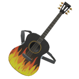 Acoustic Flame  Guitar