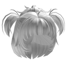 Adorable Shaggy Pigtails in White