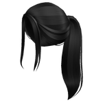 Aesthetic black ponytail