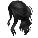 Aesthetic black wavy ponytail