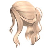 Aesthetic blonde wavy ponytail