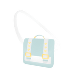 Aesthetic Blue and White Bag