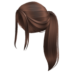 Aesthetic brown ponytail