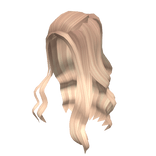 Aesthetic curly half up hair in blonde