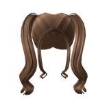 Aesthetic Front Pigtails In Brown 