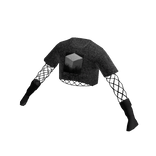 ✅ Aesthetic Grey emo print net sleeve Halloween