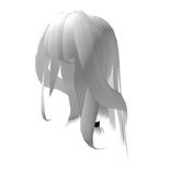 Aesthetic Hime Hair in White