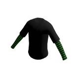 Aesthetic Layered Shirt with Green Striped Sleeves