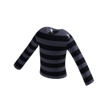 Aesthetic Long Sleeve Stripes Tshirt in Black