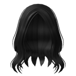 Aesthetic Long Wavy Hair in Black 