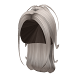 Aesthetic Long Y2k Messy Ponytail (Ash Blonde)