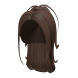 Aesthetic Long Y2k Messy Ponytail (Brown)