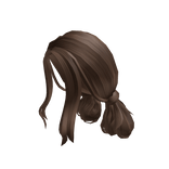 Aesthetic Low Double Buns in Brown