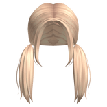 Aesthetic low piggytails in blonde