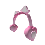 Aesthetic Pink Heart Cloud Headphones