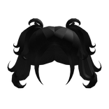 Aesthetic Preppy Y2K Black Bouncy Ponytails