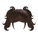 Aesthetic Preppy Y2K Brown Bouncy Ponytails