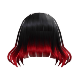 Aesthetic Short Hair Black to Red