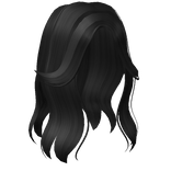 Aesthetic Split Bangs Hair in Black 