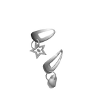 Aesthetic Star and Heart Hair Clips