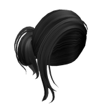 Aesthetic Y2k Lowside Ponytail (Black)