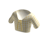 Aesthetic Yellow Plaid Top