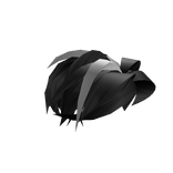 Anime Messy Black Hair with Some white