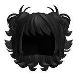 Anime Shaggy Y2K Messy Spiky Buns (Black)