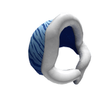 Arctic Blue Fuzzy Tiger Hood