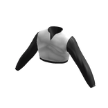 Athletic Crop Top in Black and White