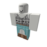 Aztec Top with Blue High-Low Skirt & Belt