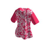 Baggy Pink & White Flowers Tee